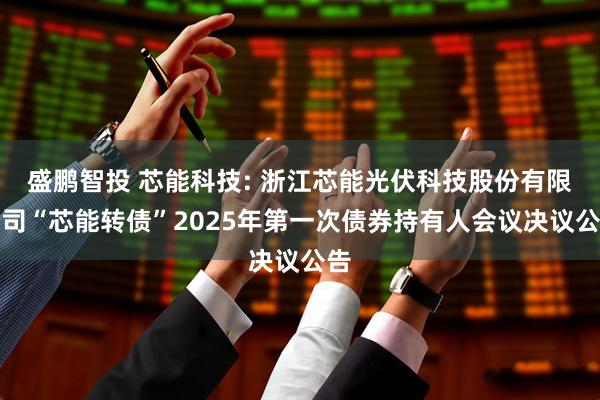 盛鹏智投 芯能科技: 浙江芯能光伏科技股份有限公司“芯能转债”2025年第一次债券持有人会议决议公告